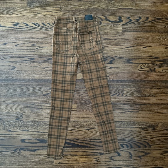 American Eagle Outfitters Orange Plaid Jeggings - Picture 9 of 11